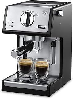 15-Bar Pump Espresso Machine with Milk Frother & Temperature Control - Compact Home Barista Coffee Maker for Espresso, Latte, Cappuccino & Iced Coffee, Easy to Clean Design