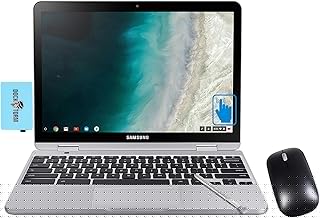 12.2" FHD 2-in-1 Touchscreen Chromebook Plus Laptop (Intel Celeron 3965Y 2-Core, 4GB RAM, 64GB eMMC SSD, Stylus Pen, Wireless Mouse, WiFi, Bluetooth, Chrome OS) w/DKZ Hub USB Port Expander
