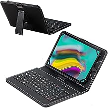 Navitech Black Keyboard Case Compatible with Samsung Galaxy Tab 4 Nook 10.1 Tablet