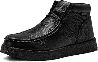 Men's Modern Moc Toe Boots Leather Casual Chukka Boot