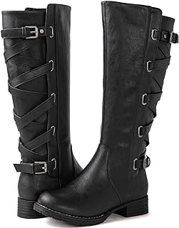Women's Quilted Knee High Fashion Boots Strappy Boots For Women