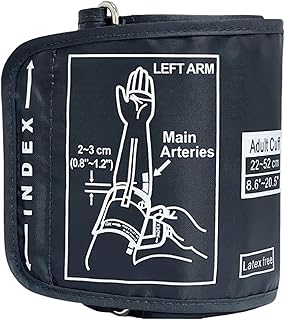Replacement Extra Large Cuff for Omron BP Monitors 22-52CM Big Arm - Adjustable XL Blood Pressure Cuff, Includes 6 Universal Interface, Blood Pressure Monitors Large Cuff Compatible(Dark Gray)
