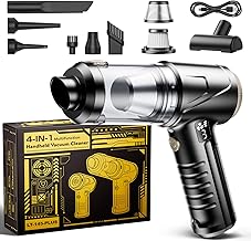 Handheld Vacuum Cleaner 26000Pa Suction with Brushless Motor, 4-in-1 Portable Mini Car Vacuum with 3 Suction Modes, Cordless Vacuum with LED Light, Type-C Charge for Car, Office Desk, Keyboards