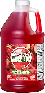 Concession Express® – Strawberry Watermelon Slush Mix, Slushy & Slushie Premium Syrup – Use in Drink, Slush & Granita Machines – 64 oz (Half Gallon) – Perfect for Frozen Treats for Home and Commercial use, Fairs & Carnivals, Parties, Events and More!