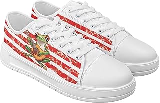Low Top Sneakers for Women White Sole Canvas Comfortable Shoes Walking Casual Sneakers Tennis Shoes 5.5-14