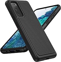for Galaxy S20 FE 5G Case: Dual Layer Samsung S20 FE Case Shockproof Phone Protection | Matte Anti-Slip Textured | Military Rugged Protective Cover - Black