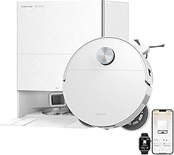 X60 Ultra Robot Vacuum and Mop, 3.13in Ultra-Thin Design, 3.47in Obstacle Clearing, 35,000Pa Suction, Self Emptying&Refilling, Mop Self-Cleaning, 100% Detangling, 280+Obstacle Avoidance, White