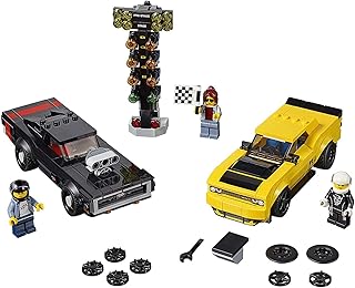 Speed Champions 2018 Dodge Challenger SRT Demon and 1970 Dodge Charger R/T 75893 Building Kit (478 Pieces)