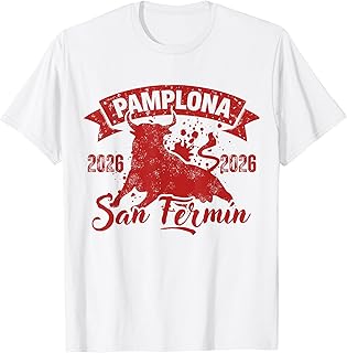 San Fermín 2026 Running of the Bulls Pamplona Spain Fiesta T-Shirt