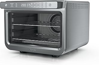 Air Fryer & Toaster Oven Combo | 10-in-1 Prestige Smart XL Countertop Oven | Bake up to 20 Cookies, Fit up to a 12lb Turkey | Pizza, Toast, Bake, Dehydrate | 1800 Watt | Stainless Steel | DT501