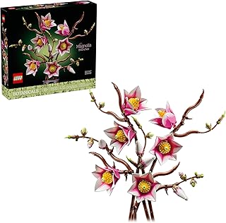 Botanicals Magnolia Branches Building Set for Adults, Ages 18+ - Gift for Birthdays - Artificial Flowers for Home Office, Bedroom or Desk Decor - 11510