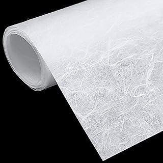 50 Sheets A4 Mulberry Paper Bulk for Decoupage Natural Fiber Rice Paper for Writing, Painting, Card Making, DIY Crafts Gift Wrap Card Making, 8.3x11.7inch