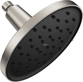 Moen Verso 9-Inch Round Rain Shower Head with Infiniti Dial and Magnetix Docking, Adjustable High-Pressure Rainfall Shower, Spot Resist Brushed Nickel, 220R2SRN