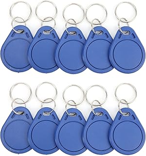 10Pcs 125KHZ ID Key Card Tag, ABS Material ID Key Tag for Access Control Unlock Time Attendance
