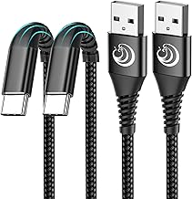USB C Cable 10FT 2Pack USB A to Type C Charger Cable 3A Fast Charging Phone Cord for Samsung Galaxy S23 S22 S21 S20 A01 A02s A10e A11 A50 A52, Note 20 Ultra S21, Stylus Power G7 G6 Z4,LG G7 G8
