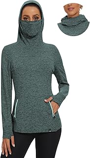 Women's Fleece Running Pullover Winter Outdoor Thermal Sweatshirts Cold Weather Ski Hiking Shirts With Thumbholes