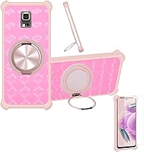 Case Compatible for Samsung Galaxy S5 Active Phone Case Cover [with 1* Tempered Glass Screen Protector] Hybrid Case[360°Ring Support, Magnetic] CX-30-FEN