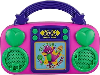 Barney Toy Music Player, Toddler Toy with Built-in Music and Lights (Barney)