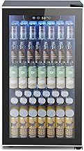 Electactic Mini Fridge 130 Can Beverage Refrigerator Cooler, 3.2 Cu.Ft Drink Fridge for Soda Wine Beer, Adjustable Temperature Control for Home Office, Black