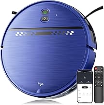 Robot Vacuum and Mop Combo for Pet Hair, Robotic Vacuum for Hard Floors and Carpets, 2.87'' Ultra-Slim, with 3D Obstacle Avoidance, Wi-Fi/App/Voice Controlled, Self-Charging