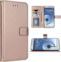 Compatible with Samsung Galaxy S3 Wallet Case Wrist Strap Lanyard Leather Flip Cover Card Holder Stand Cell Accessories Phone Cases for GalaxyS3 Neo I9300 Women Men Rose Gold