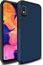 for Galaxy A10E Case, Shock Absorption Hybrid Double Layer Rubber Case Full-Body Protective Case Cover for Samsung Galaxy A10E (Navy)