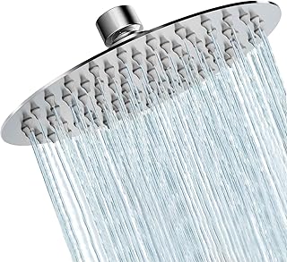 6inch Rain Shower Head,high pressure shower heads, rainfall shower head, High Flow shower heads,(Stainless Steel)waterfall showerhead