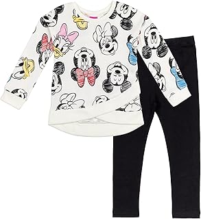 Minnie Mouse Fleece Sweatshirt and Leggings Outfit Set Infant to Big Kid Sizes (12 Months - 14-16)