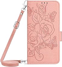 Leather Wallet Case for Samsung Galaxy S7 Case,Rose Floral Flower Card Slots Kickstand Stand RFID Blocking Magnetic Folio Women PU Flip Cover for Samsung Galaxy S7-Pink