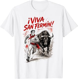 Viva San Fermín Encierros Fiesta Pamplona July 7 T-Shirt