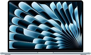 2026 MacBook Air 13-inch Laptop with M5 chip: Built for AI, 13.6-inch Liquid Retina Display, 16GB Unified Memory, 512GB SSD, 12MP Center Stage Camera, Touch ID, Wi-Fi 7; Sky Blue