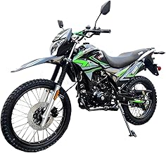 X-PRO Upgraded New Hawk-X Enduro 250cc Motorcycle Dual Sports Dirtbike, 5 Speed Enduro Street Bike (Green)