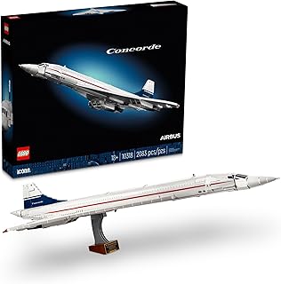 Icons Concorde Model Aircraft, Gift for Adults, Build a Replica Model of the World’s Most Famous Supersonic Commercial Passenger Plane with Authentic Details and Functional Pieces, 10318