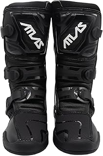 Atlas Brace Traction Boots (Youth) with Mud Gaiter, 3-Buckle Closure with Adjustable Straps for Use In: Enduro Racing, Powersports, and Motocross