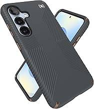 Speck Samsung Galaxy S25 Case - Presidio 2 Grip + Magnet, 13-Foot Drop Protection, No-Slip Grips, Raised Bezel, Enhanced Buttons, Charcoal Grey/Cool Bronze