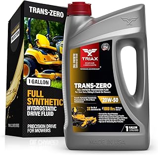 Trans-Zero 20W-50 Full Synthetic Hydrostatic Transmission Oil | For Zero-Turn, Riding, and Stand-On Lawn Mowers | Unrivaled Year-Round Protection (1 Gallon)