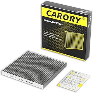 CARORY Cabin Air Filter w/Activated Carbon for Hyundai Accent 12–17, Tucson 05–15, Veloster 12–17, Kia Forte 10–13, Forte Koup 10–13, Forte 5 12–13, Rio 06–17, Rondo 07–12, Sportage 05–16 and More