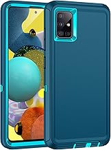 for Galaxy A51 5G Case,Shockproof Dropproof Dustproof 3-Layer Full Body Protection Rugged Heavy Duty High Impact Hard Cover Case for Samsung Galaxy A51 4g 6.5 inch,Turquoise