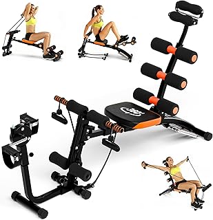 Ab Trainer Machine Weight Bench, Ab Workout Bench for Home Gym, Multi-Functional Adjustable Abdominal Crunch Machine, Abdominal Exercise Equipment for Total Body Workout