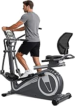 THERUN Recumbent Elliptical Exercise Machine, Quiet Stationary Exercise Bike for Home, 15.8" Stride Elliptical Training Machines w/Arm Leg Exercisers, 8-Level Resistance, Adjustable Seat