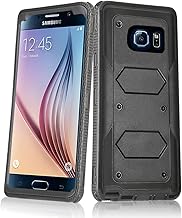 Asuwish Phone Case for Samsung Galaxy S6 Cover Hybrid Rugged Shockproof Drop Proof Full Body Protective Heavy Duty Cell Accessories Glaxay S 6 Gaxaly 6s Galaxies GS6 SM-G920V G920A Women Men Black