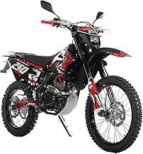X-PRO Templar X 250cc 6 Speed Dirt Bike with Zongshen Engine Pit Bike Gas Dirt Bikes Adult Pitbike, Big 21"/18" Wheels! (Red)