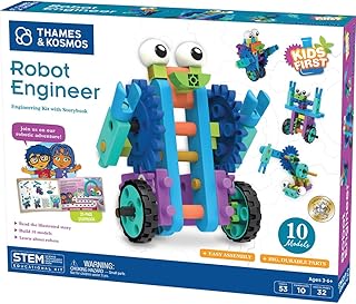 Thames & Kosmos Kids First Robot Engineer STEM Experiment Kit for Young Learners | Build 10 Non-Motorized Robots | Play & Learn with Storybook Manual | Parents’ Choice Gold Award Winner