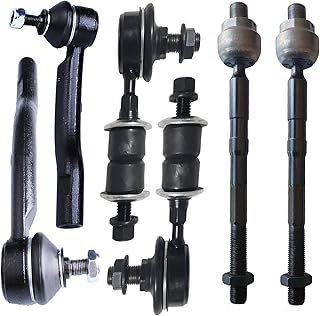 Inner and Outer Tie Rod End + Front Sway Bar FITS for Suzuki Grand Vitara 1999-2005/ XL-7 2002-2006, ES3700 ES3701 EV467 K750201 Front Suspension Stabilizer Bar Link Outer Inner Tie Rods- 6pc Set