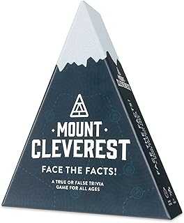Mount Cleverest® Original Edition | True or False Trivia Game | Fun Adults & Kids Family Card Game | Stocking Stuffer | Travel Games | Party Games for Birthday | Gift for Boys and Girls