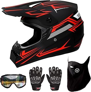 Motocross Helmet, DOT Approved Dirt Bike Helmet for Off-Road Riding Trail Riding Endurance Racing