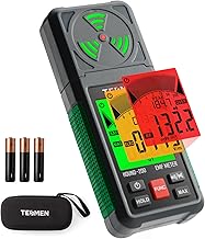 TESMEN EMF Meter, Hound-200 EMF Detector: 3-in-1 Portable Electromagnetic Field Radiation Detector for EF, RF, MF, WiFi Signal, Suitable for Home, Office EMF Inspections and Ghost Hunting - Green