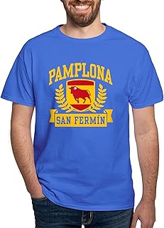 Pamplona San Fermin Dark T Shirt Men's 100% Cotton, Classic Graphic White T-Shirt