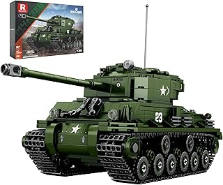 M4A3E8 Sherman Tank Building Set,WW2 Military American Armed Tanks Building Block Set for Military Fans,World of Tanks Authorized Products 77030,Ideal Gift for Adults Boys Age 14+,836 PCS