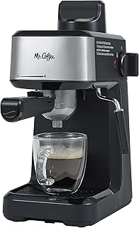 4-Shot Steam Espresso Cappuccino and Latte Maker with Stainless Steel Frothing Pitcher